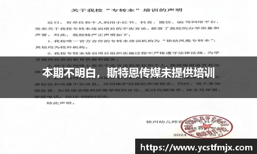 本期不明白，斯特恩传媒未提供培训
